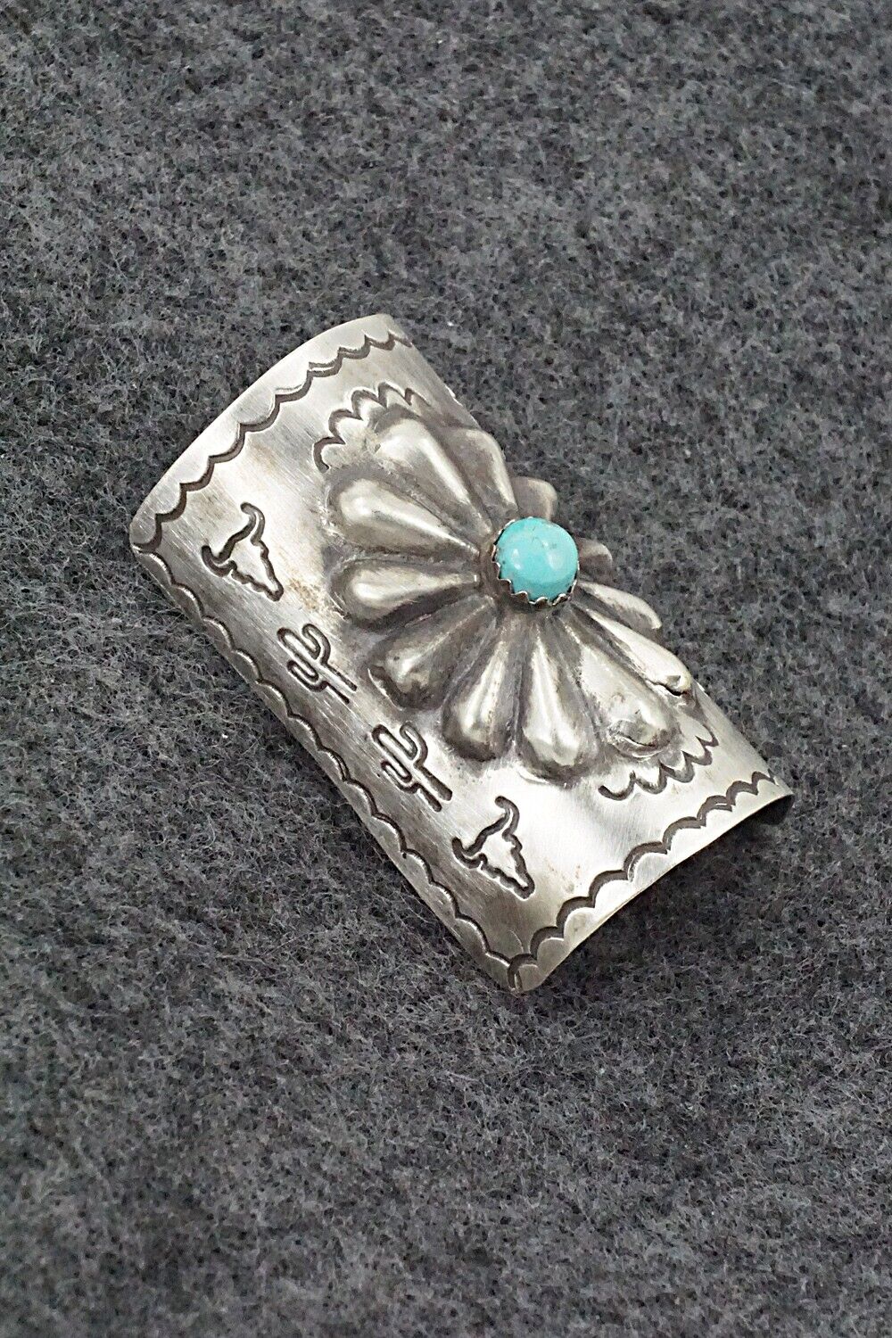 Turquoise & Sterling Silver Hair Pin - Arlene Soce