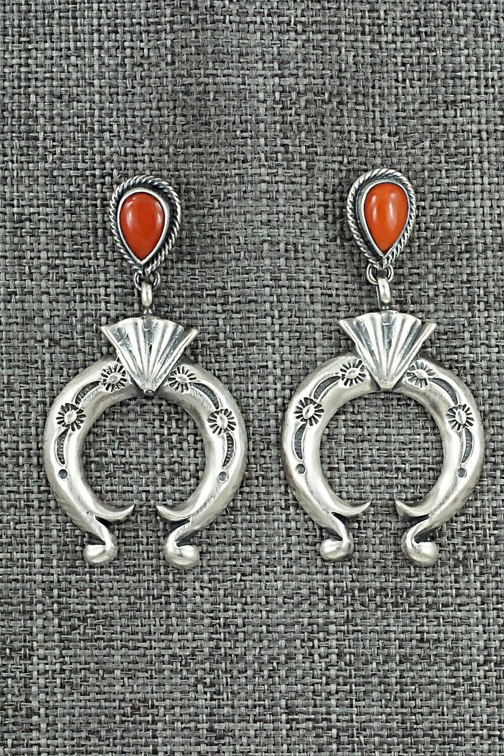 Coral & Sterling Silver Earrings - Verley Betone