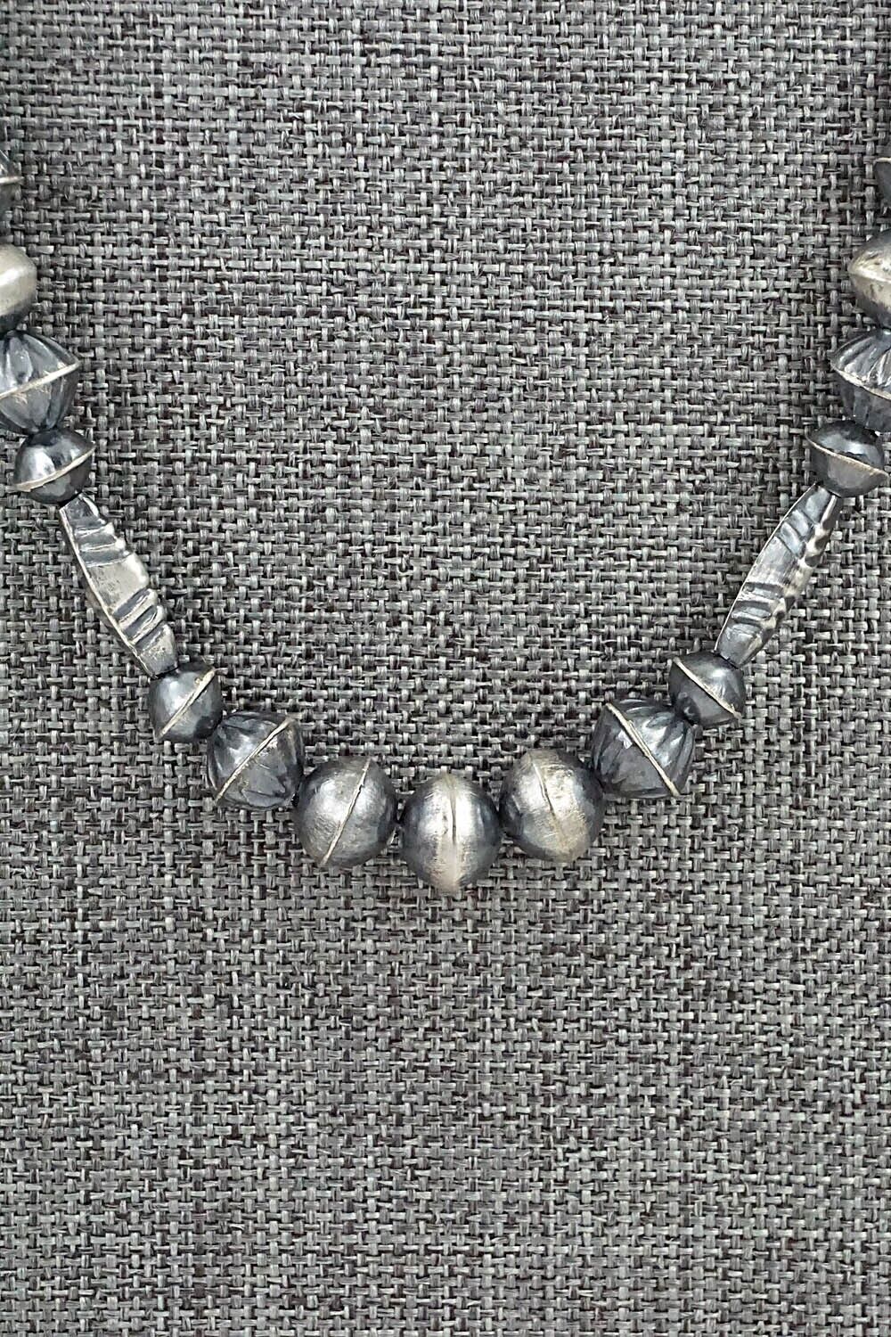 Sterling Silver Navajo Pearl Necklace 30" - Vintage