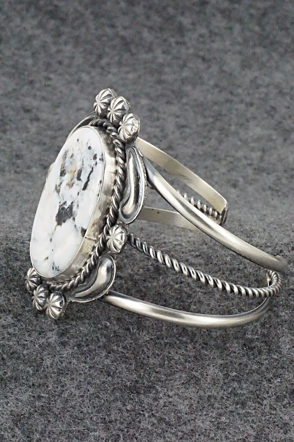 White Buffalo & Sterling Silver Bracelet - Jeff James Jr.