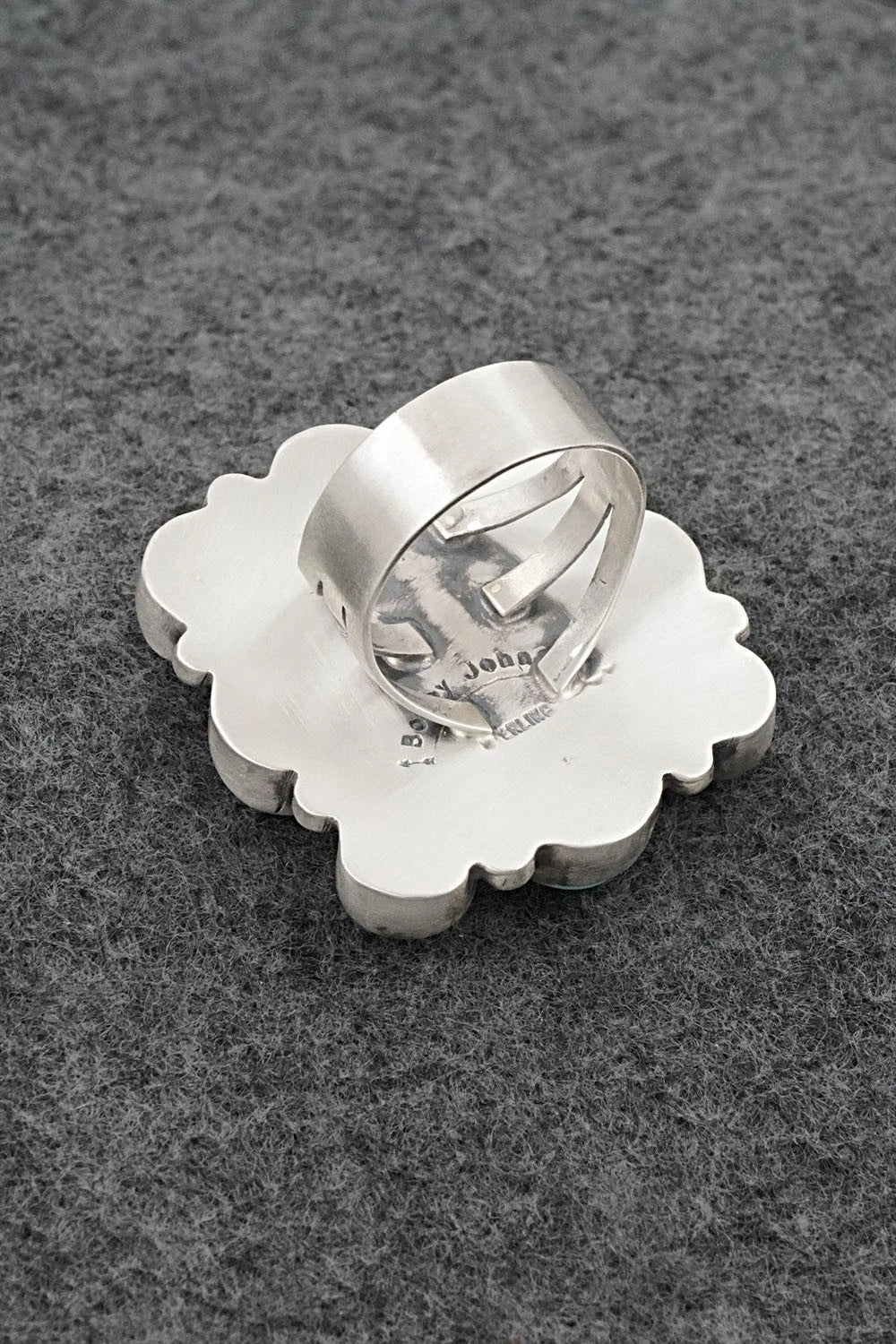 Turquoise & Sterling Silver Ring - Bobby Johnson - Size 9