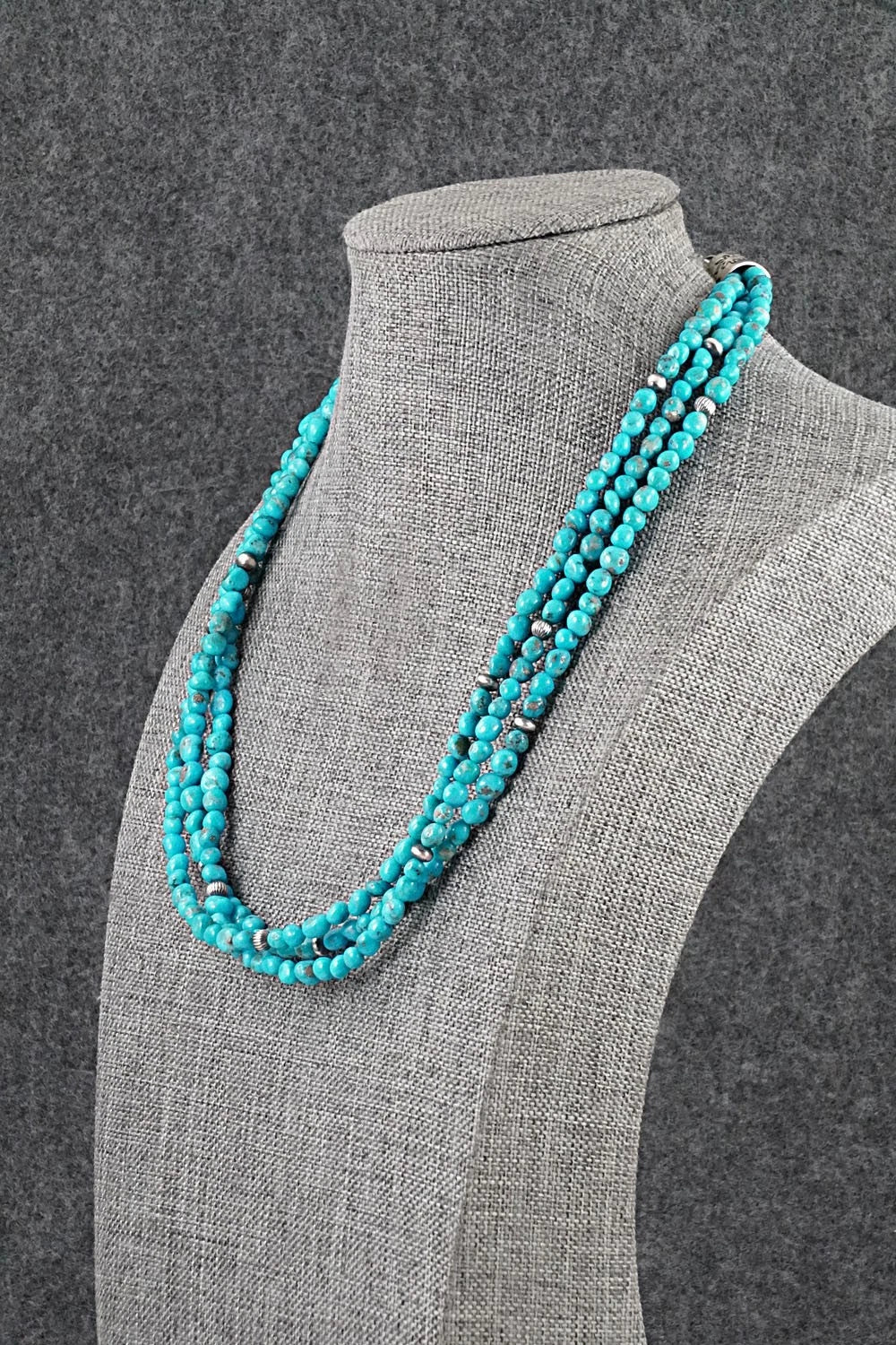 Turquoise & Sterling Silver Necklace - Theresa Skeets