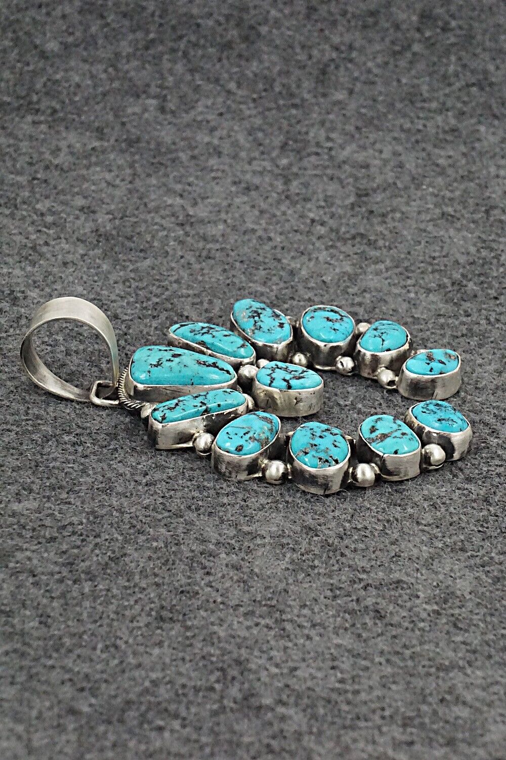 Turquoise & Sterling Silver Pendant - Bobby Johnson