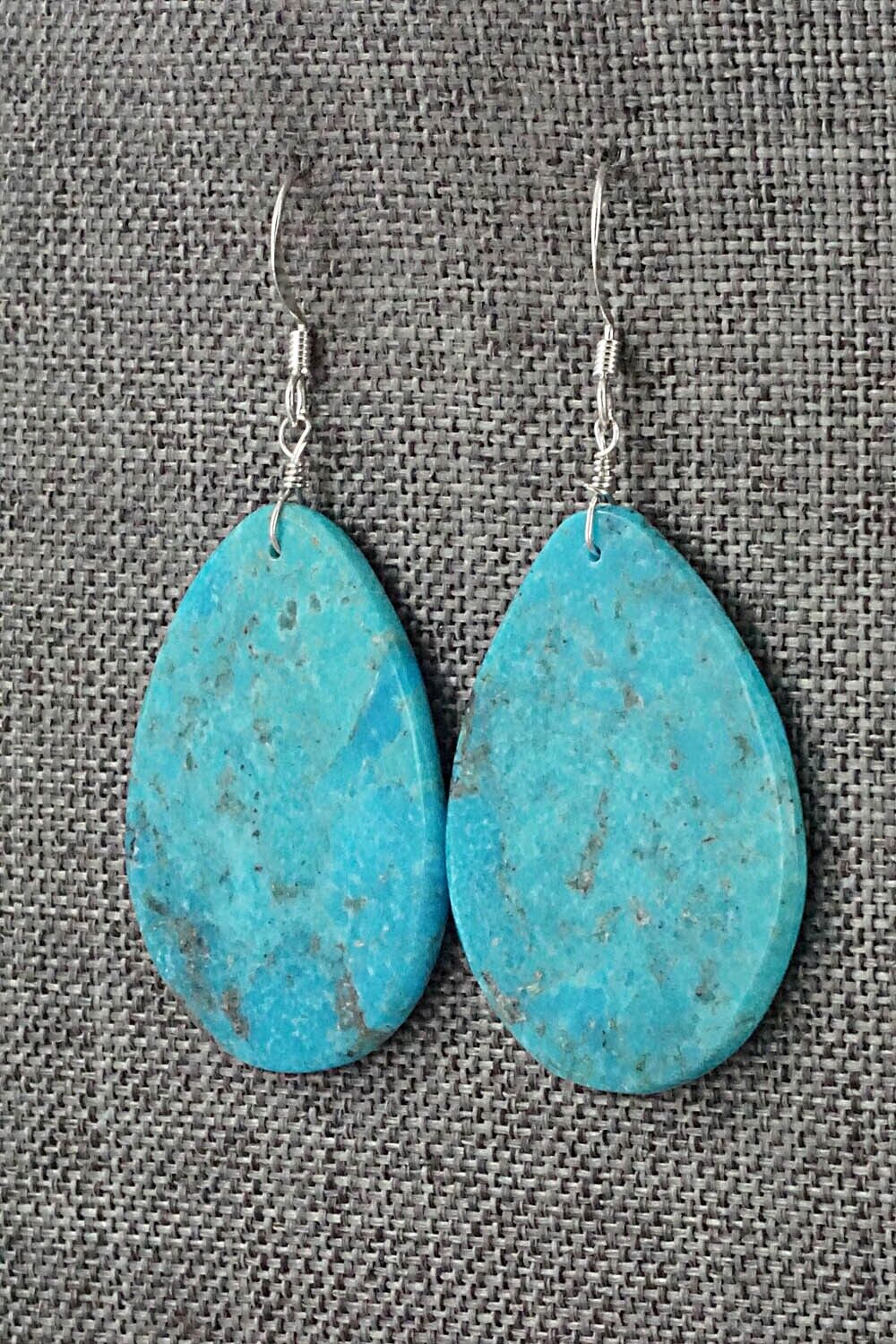 Turquoise & Sterling Silver Earrings - Lupe Lovato