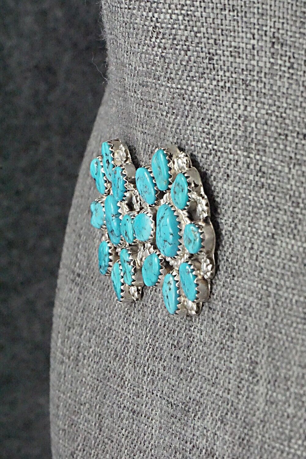 Turquoise & Sterling Silver Earrings - Martin Muskett