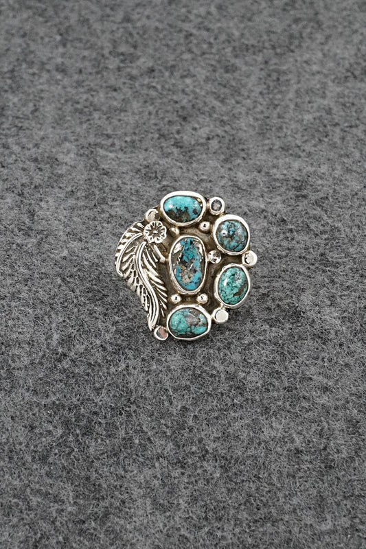 Turquoise & Sterling Silver Ring - Priscilla Reeder - Size 8