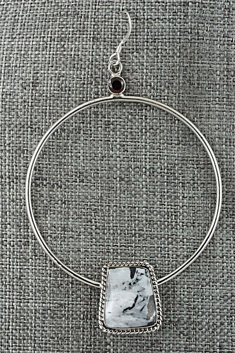 White Buffalo & Sterling Silver Earrings - Lucinda Sardo