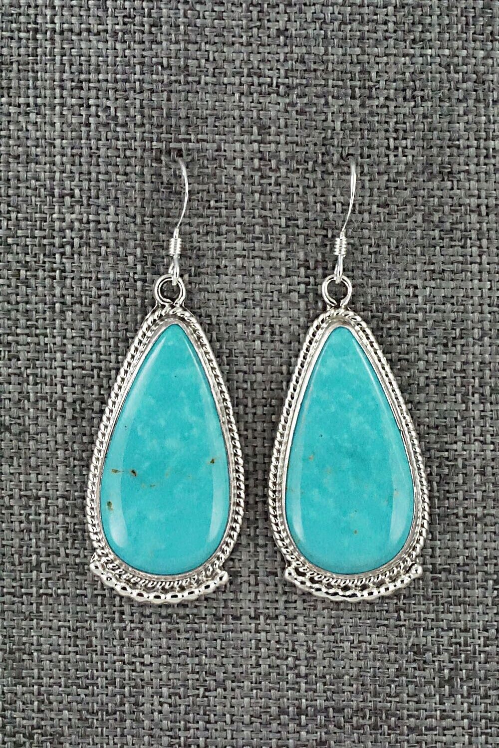 Turquoise & Sterling Silver Earrings - Verley Betone