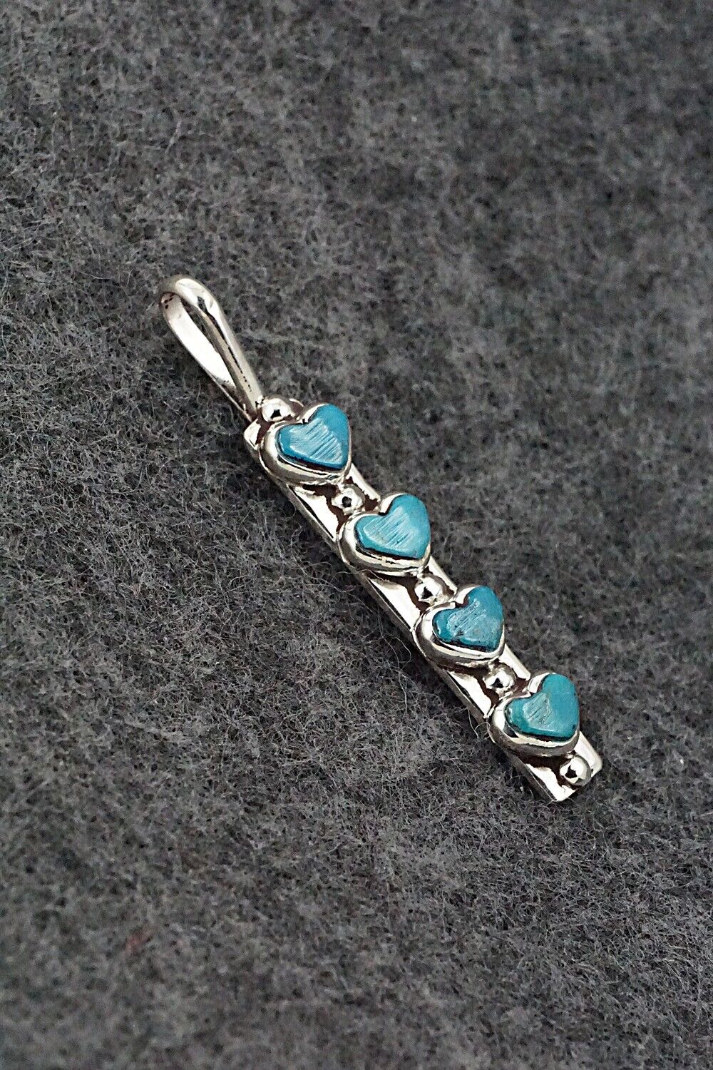 Turquoise & Sterling Silver Pendant - Kallen Kallestewa