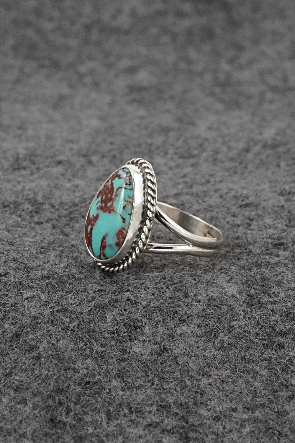 Turquoise & Sterling Silver Ring - Eugene Gruber - Size 5