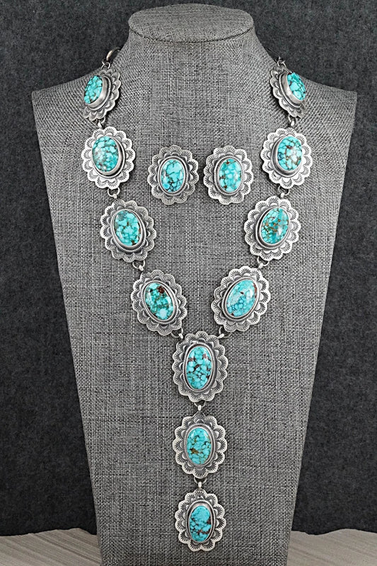 Turquoise & Sterling Silver Necklace and Earrings Set - Bob Becenti