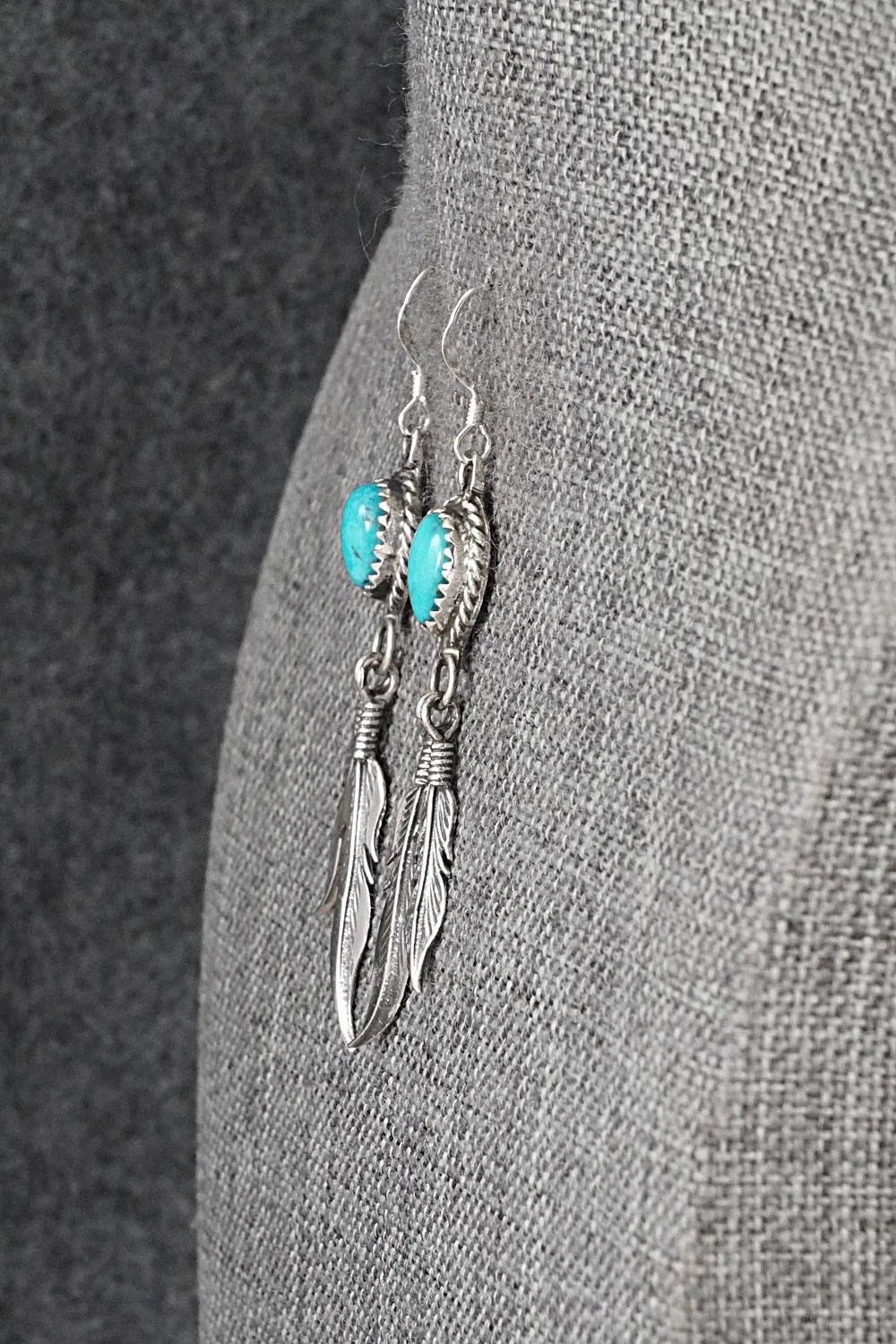 Turquoise & Sterling Silver Earrings - Isabelle Yazzie