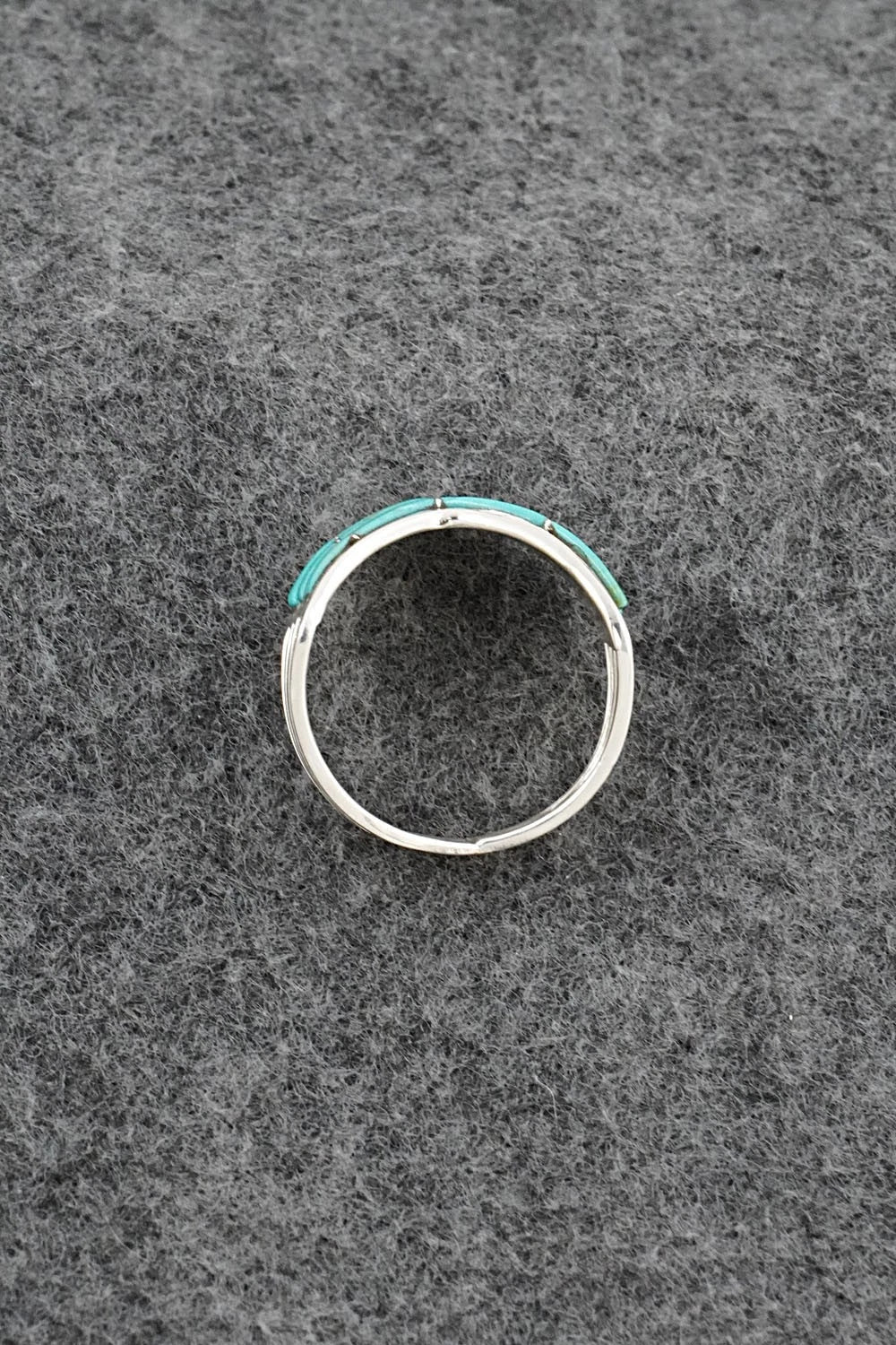 Turquoise & Sterling Silver Ring - Andrew Enrico - Size 9
