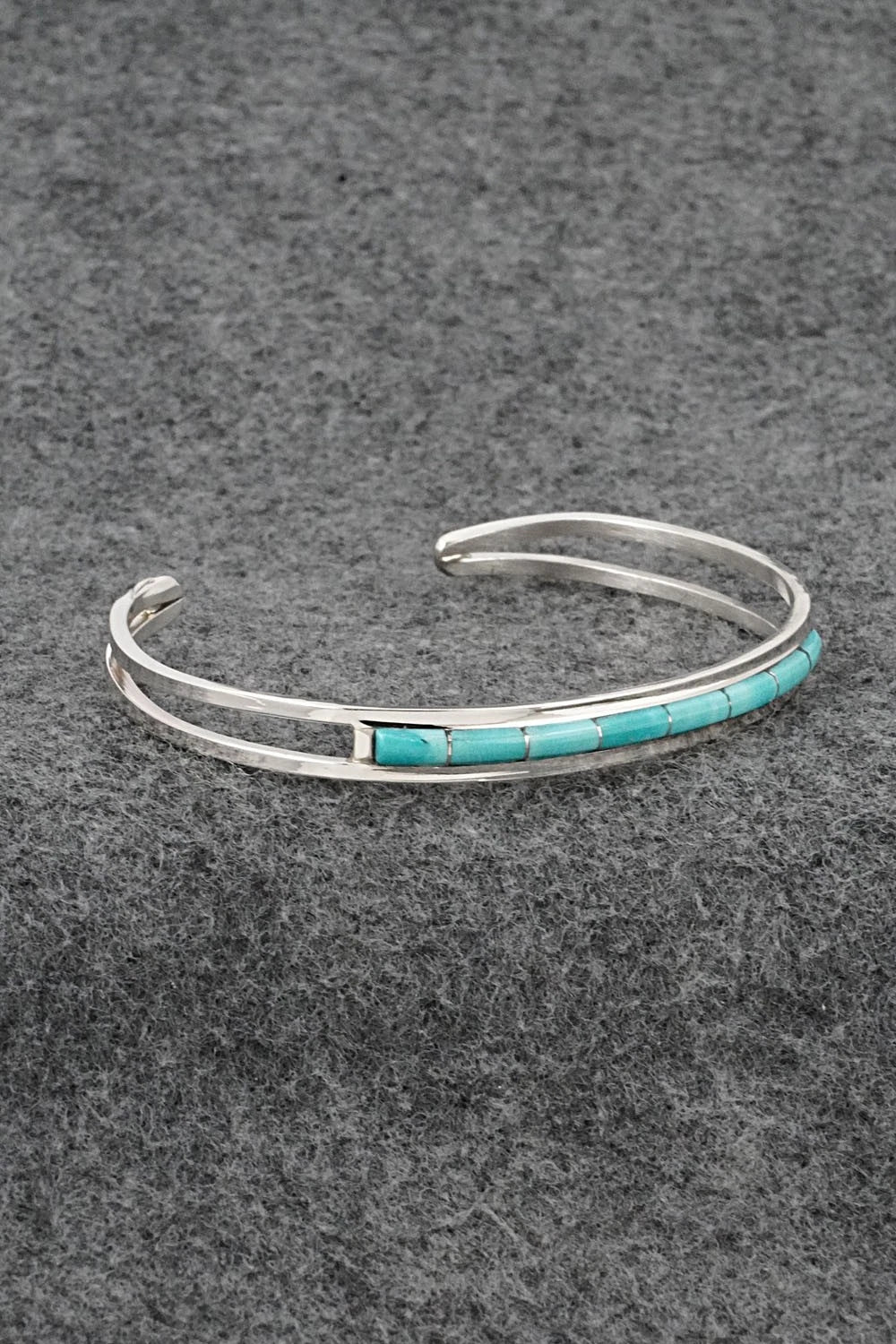 Turquoise & Sterling Silver Inlay Bracelet - Anson Wallace