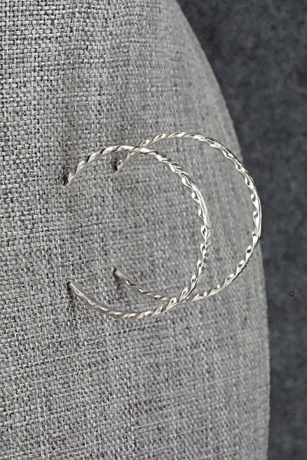 Sterling Silver Hoop Earrings - Elaine Tahe