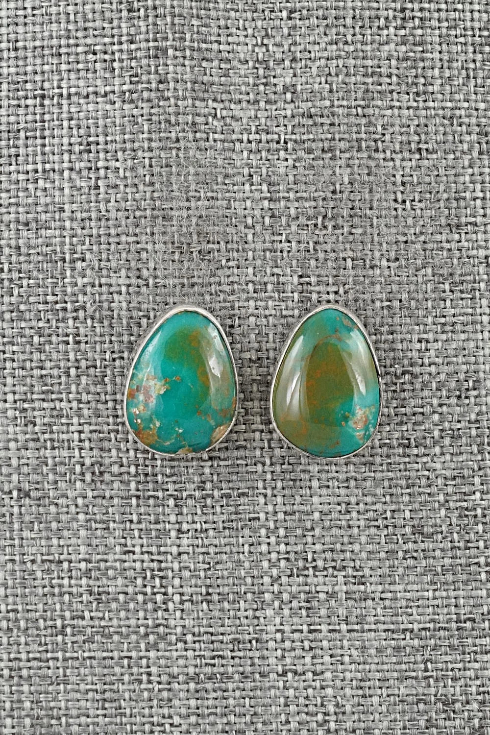 Turquoise & Sterling Silver Earrings - Rosemary Saunders