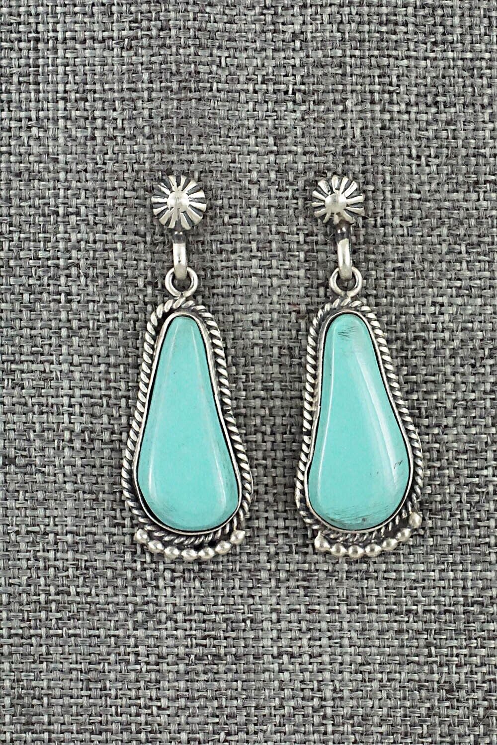 Turquoise & Sterling Silver Earrings - Verley Betone