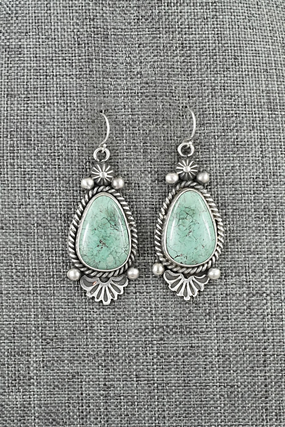 Turquoise & Sterling Silver Earrings - Michael Calladitto