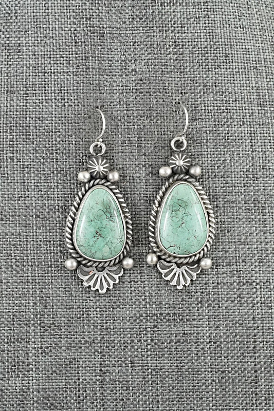 Turquoise & Sterling Silver Earrings - Michael Calladitto
