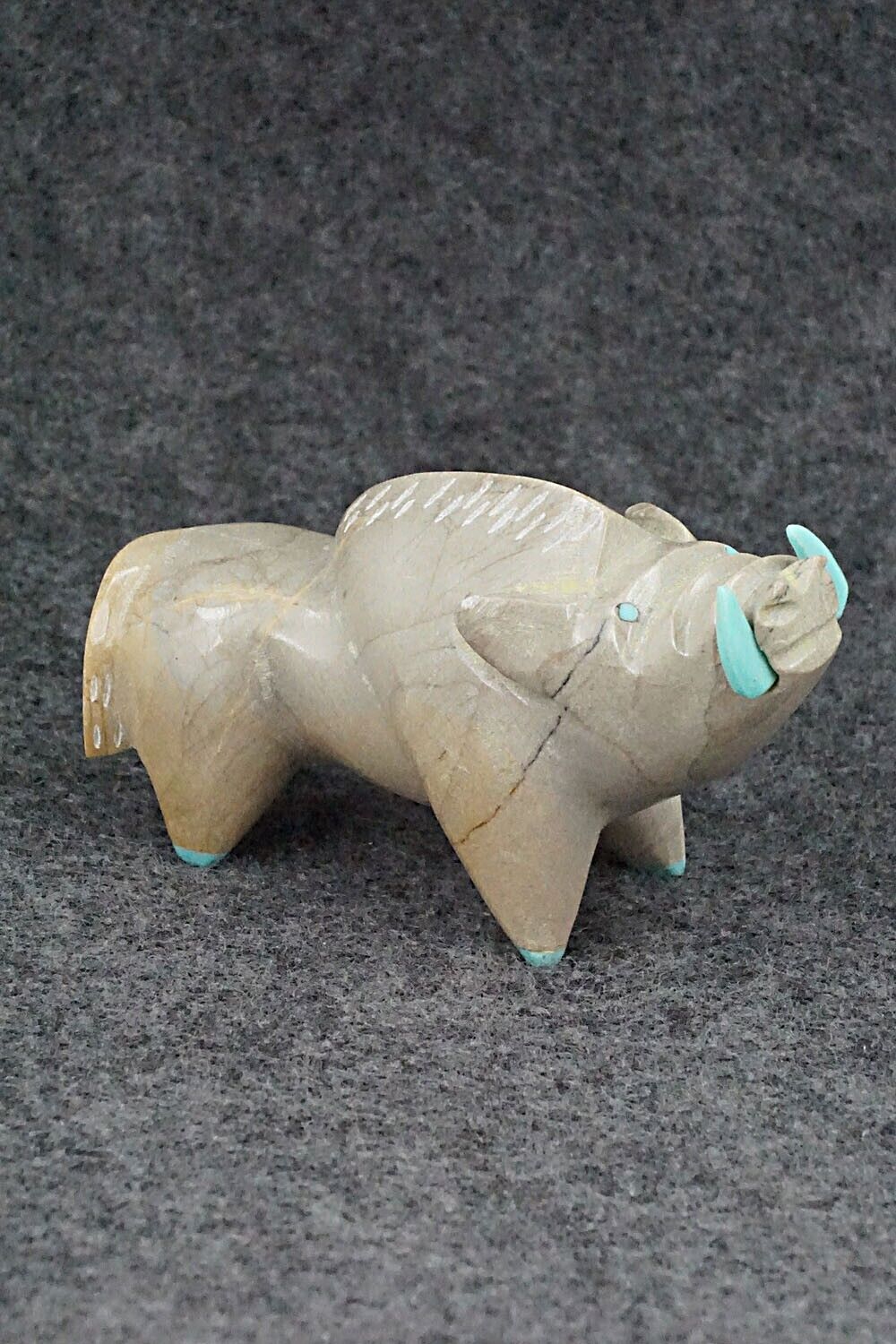 Warthog Zuni Fetish Carving - Enrike Leekya