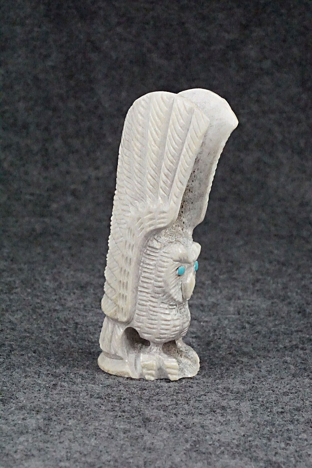Owl Zuni Fetish Carving - Garrick Weeka