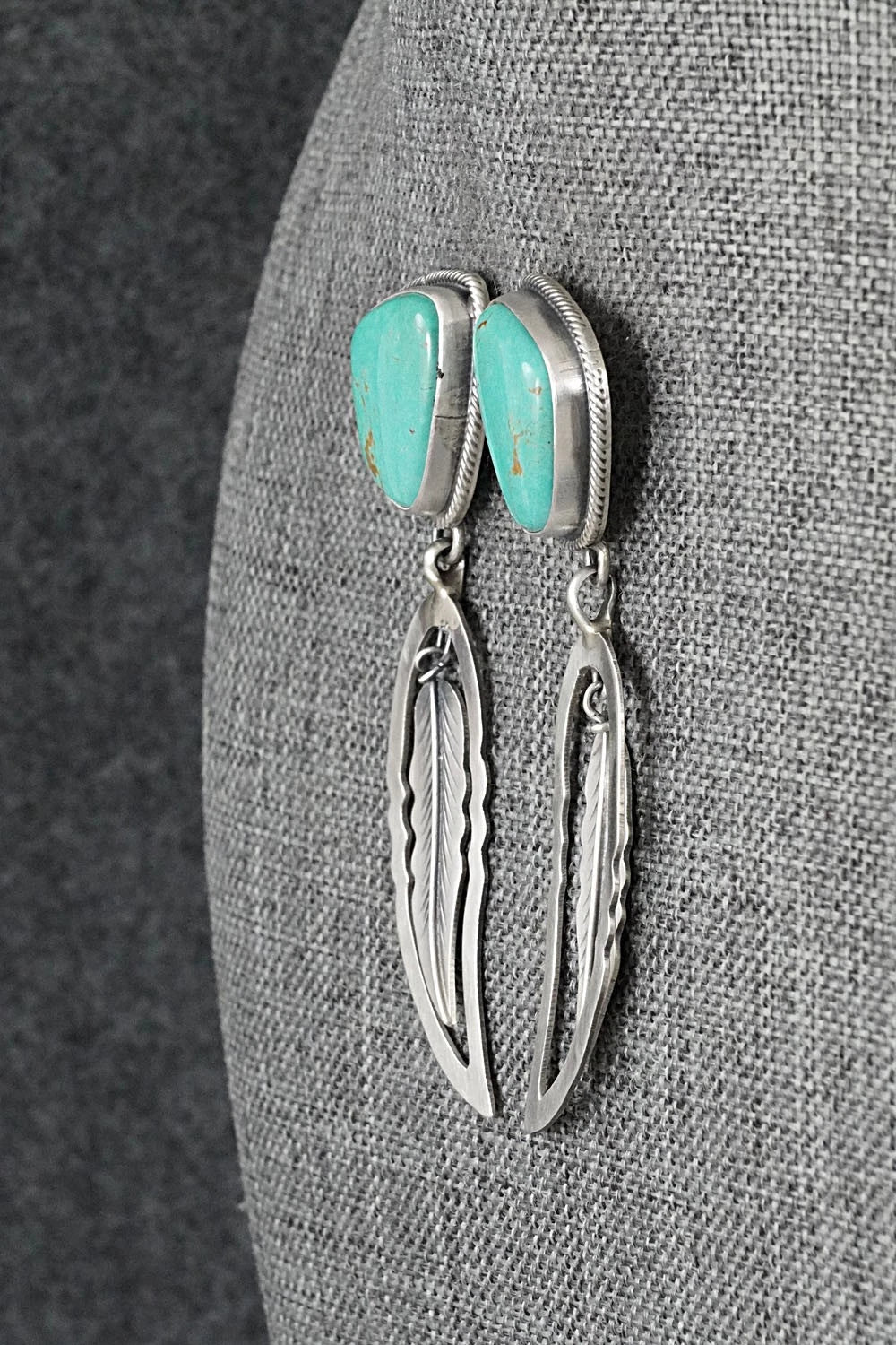 Turquoise & Sterling Silver Earrings - Darrin Livingston
