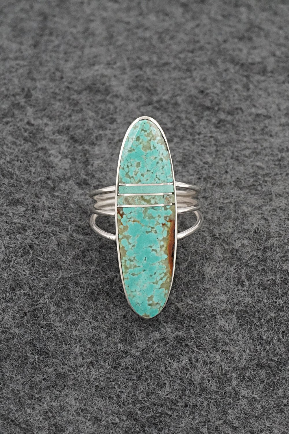 Turquoise & Sterling Silver Ring - Harold Smith - Size 7