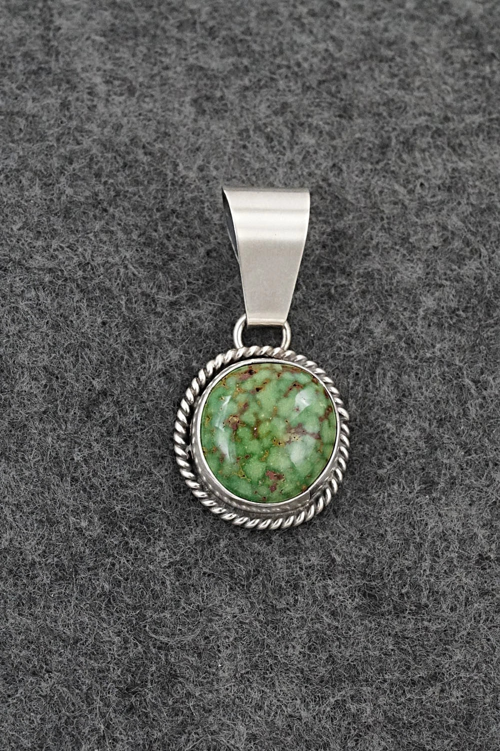 Turquoise & Sterling Silver Pendant - Eugene Gruber