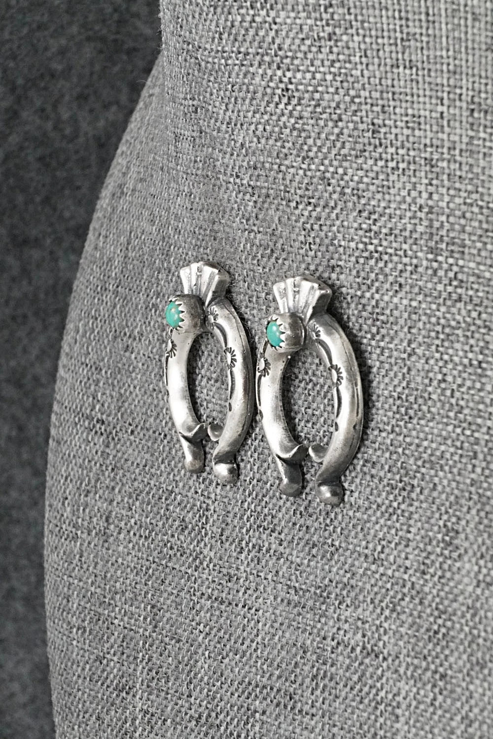 Turquoise & Sterling Silver Earrings - Adrienne Gordon
