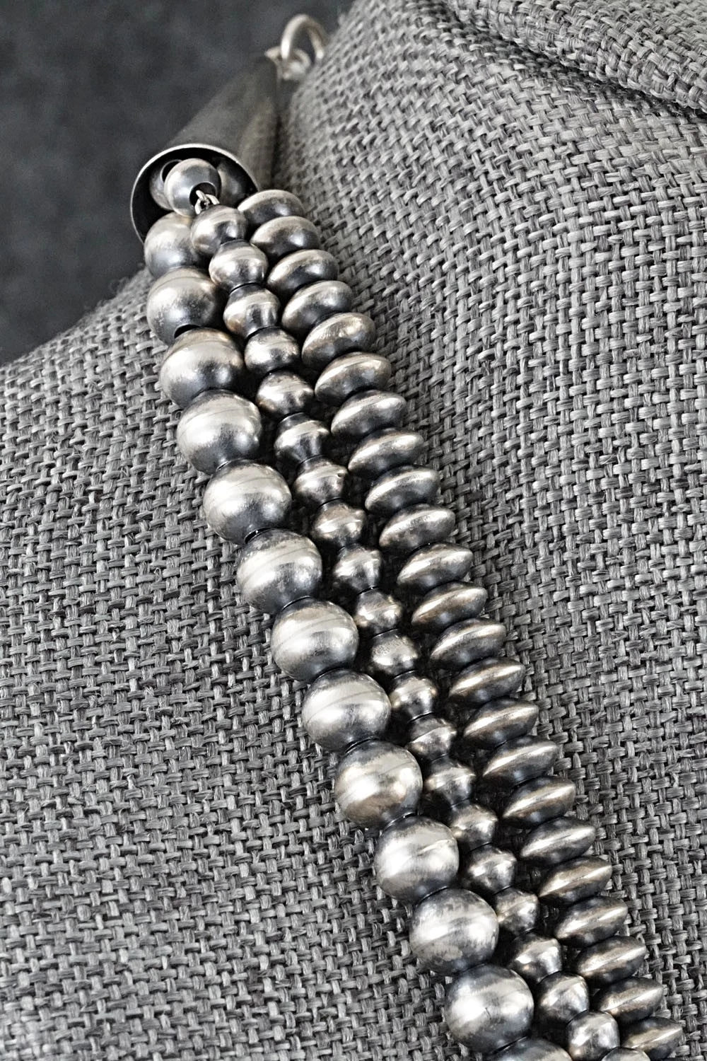 Sterling Silver Navajo Pearl Necklace 18" - Dorinda Mariano