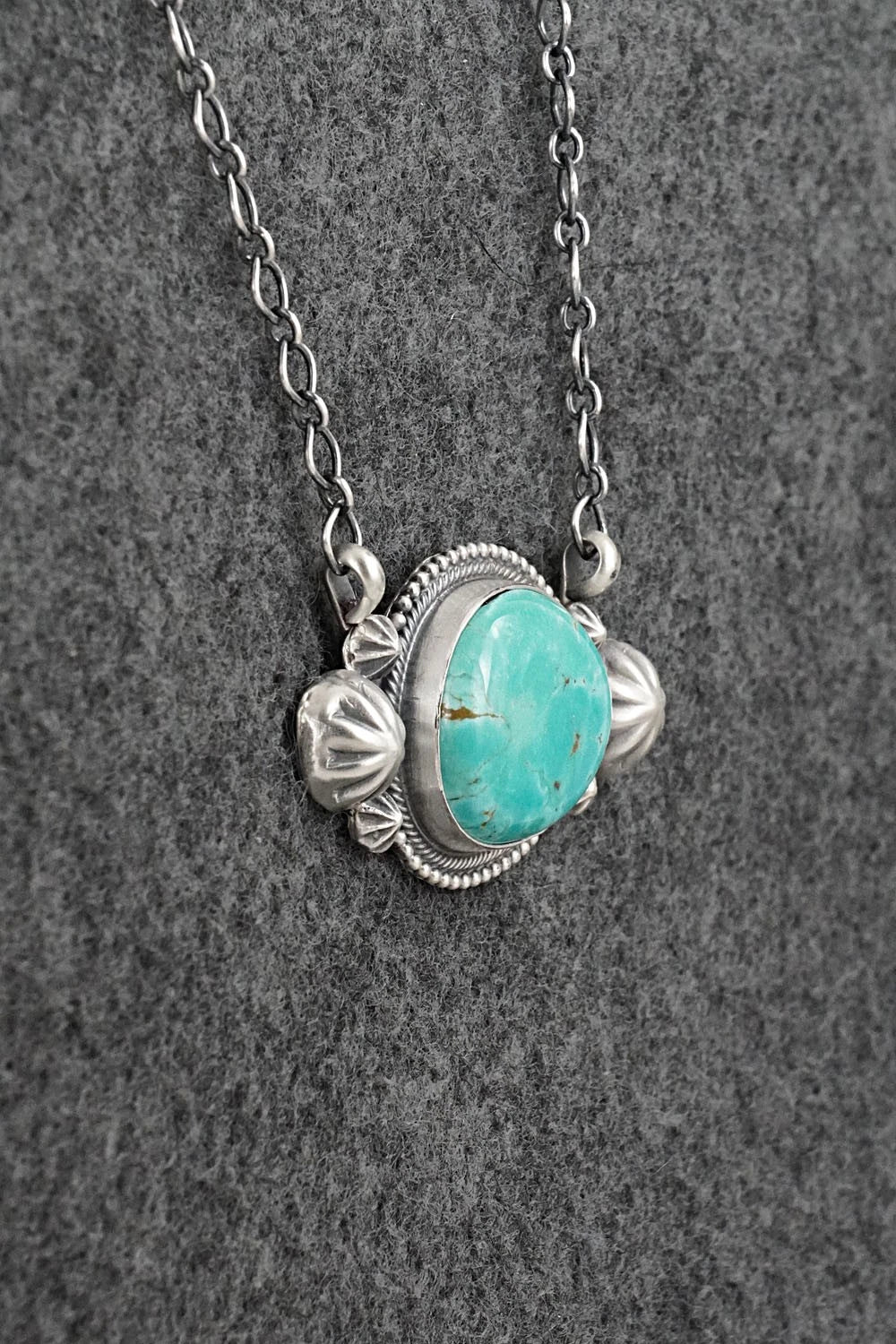 Turquoise & Sterling Silver Necklace - Darrin Livingston