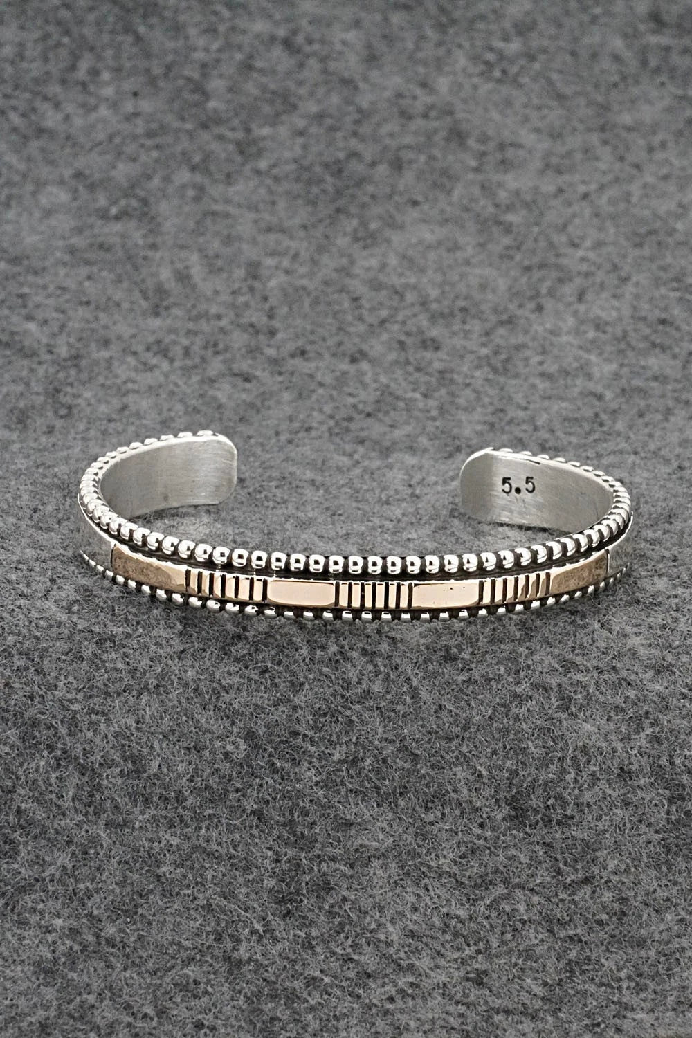 Sterling Silver and 14k Gold Bracelet - Jonathan Nez