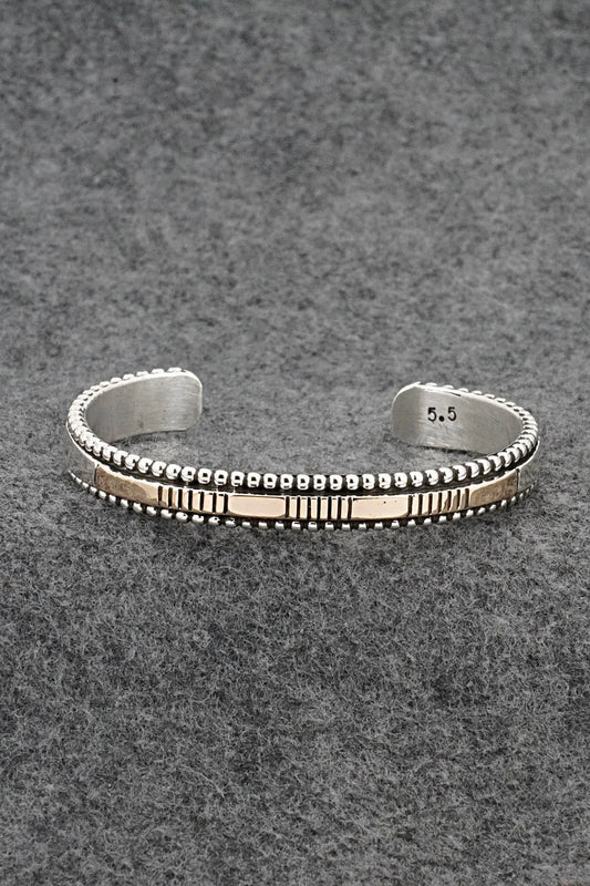 Sterling Silver and 14k Gold Bracelet - Jonathan Nez
