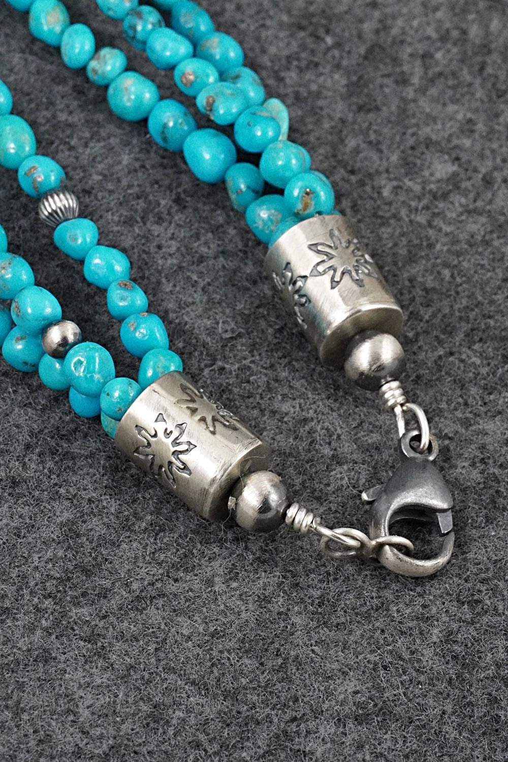 Turquoise & Sterling Silver Necklace - Theresa Skeets