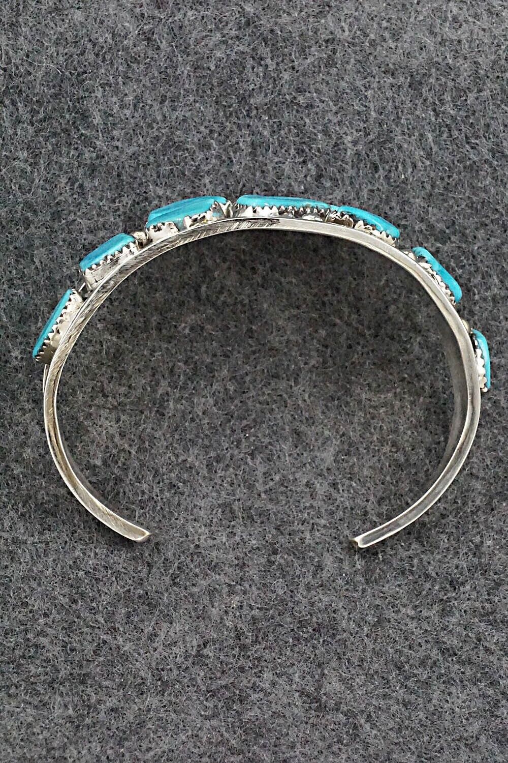 Turquoise & Sterling Silver Bracelet - Vangie Tsabetsaye