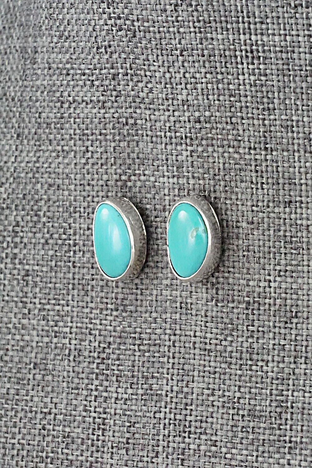 Turquoise & Sterling Silver Earrings - Marco Begaye