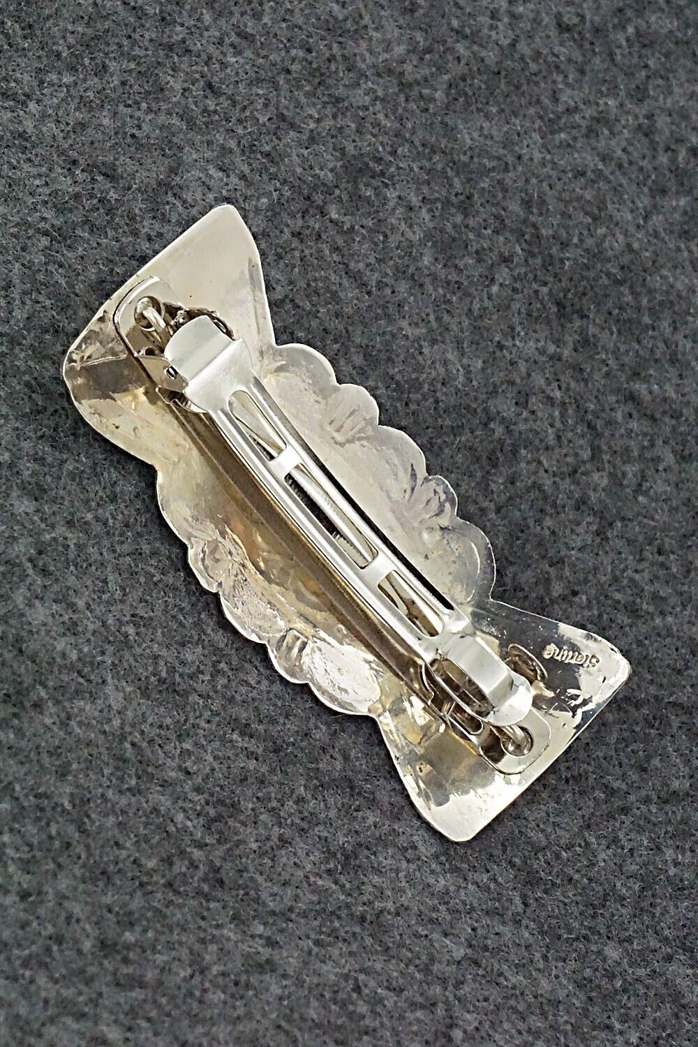 Turquoise & Sterling Silver Hair Barrette - Arlene Soce