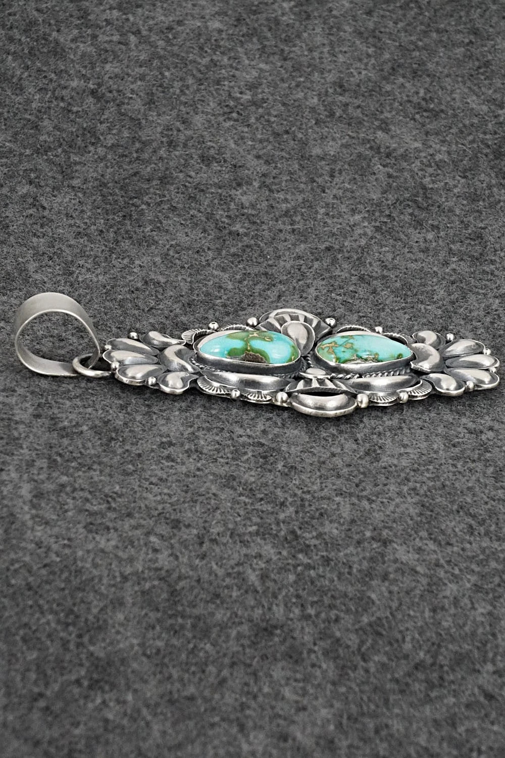 Turquoise and Sterling Silver Pendant - Derrick Gordon