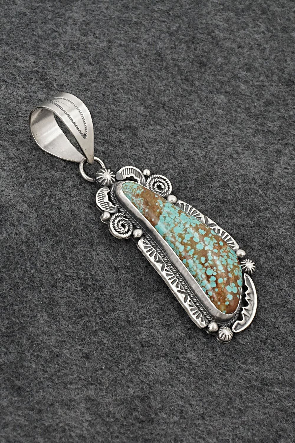 Turquoise & Sterling Silver Pendant - Jackson Hoskie