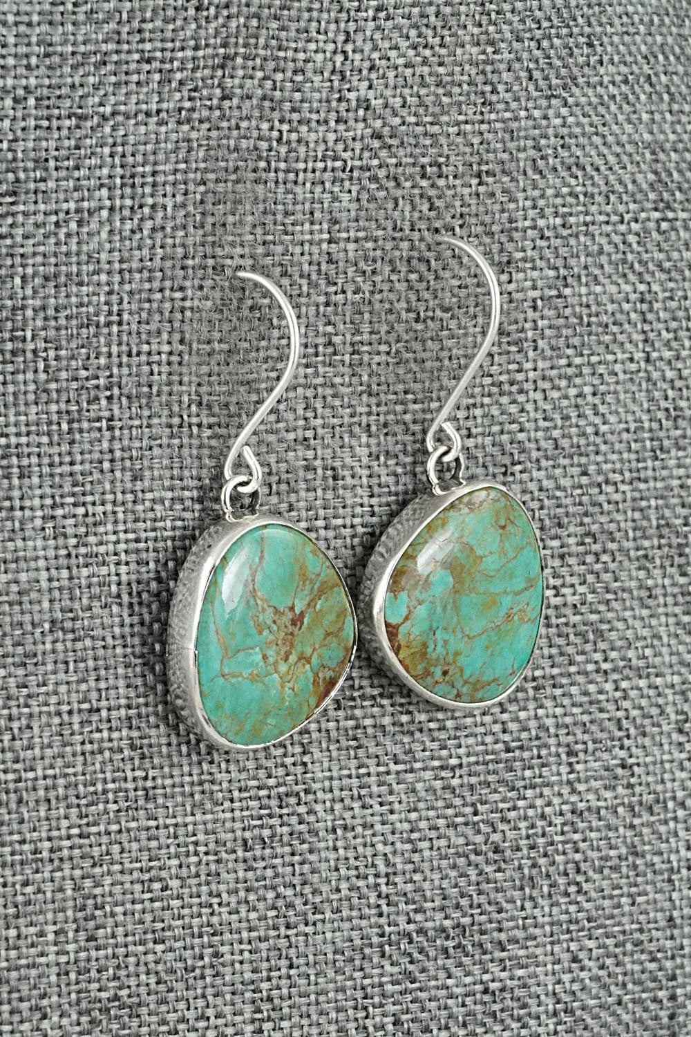 Turquoise & Sterling Silver Earrings - Eugene Gruber