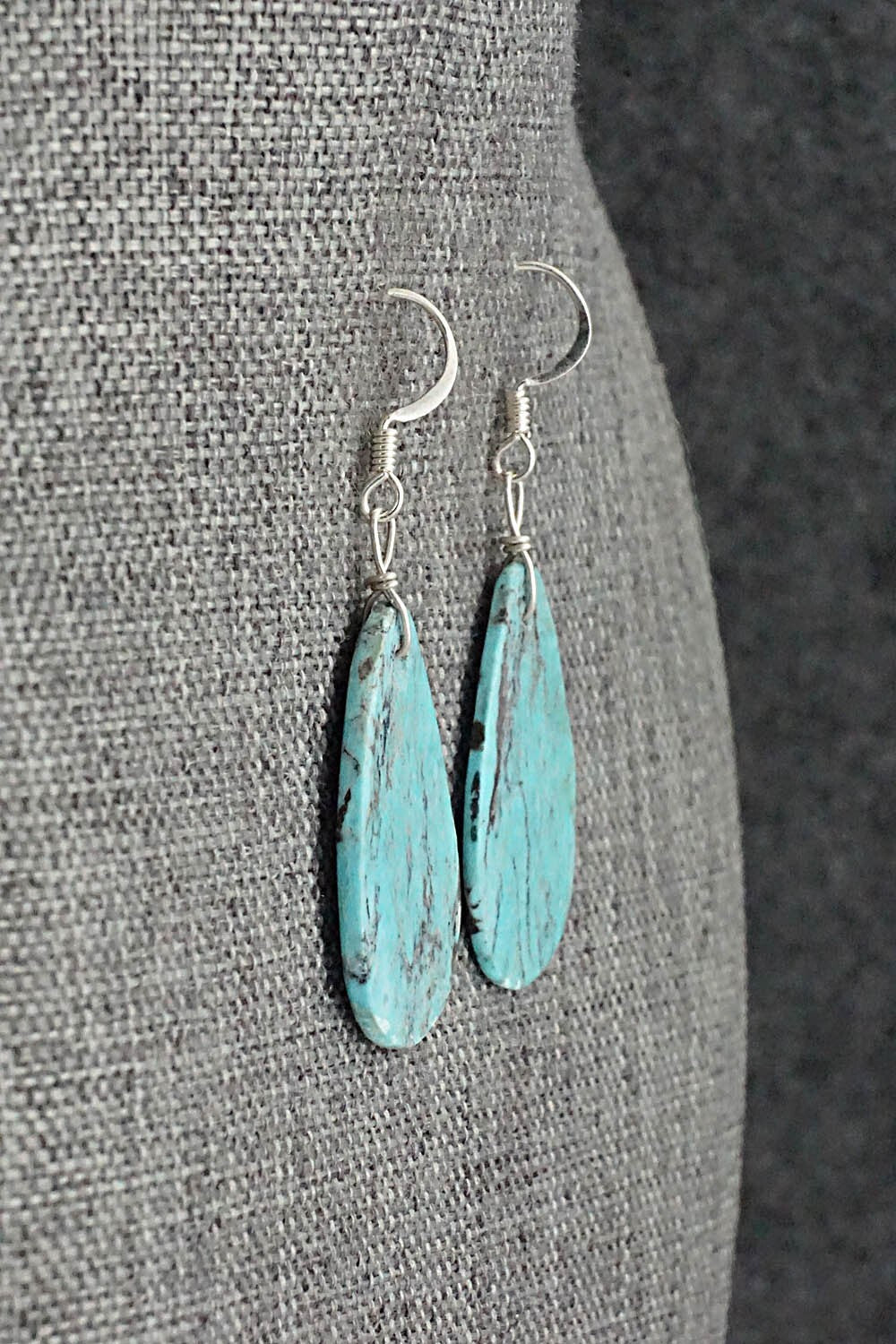 Turquoise & Sterling Silver Earrings - Joe Garcia