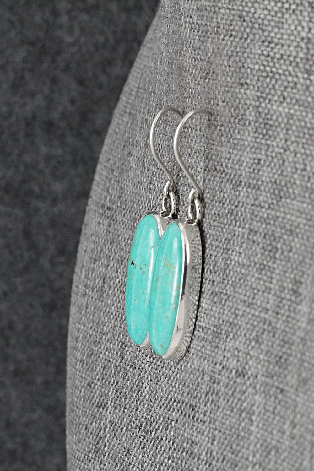 Turquoise & Sterling Silver Earrings - Eugene Gruber
