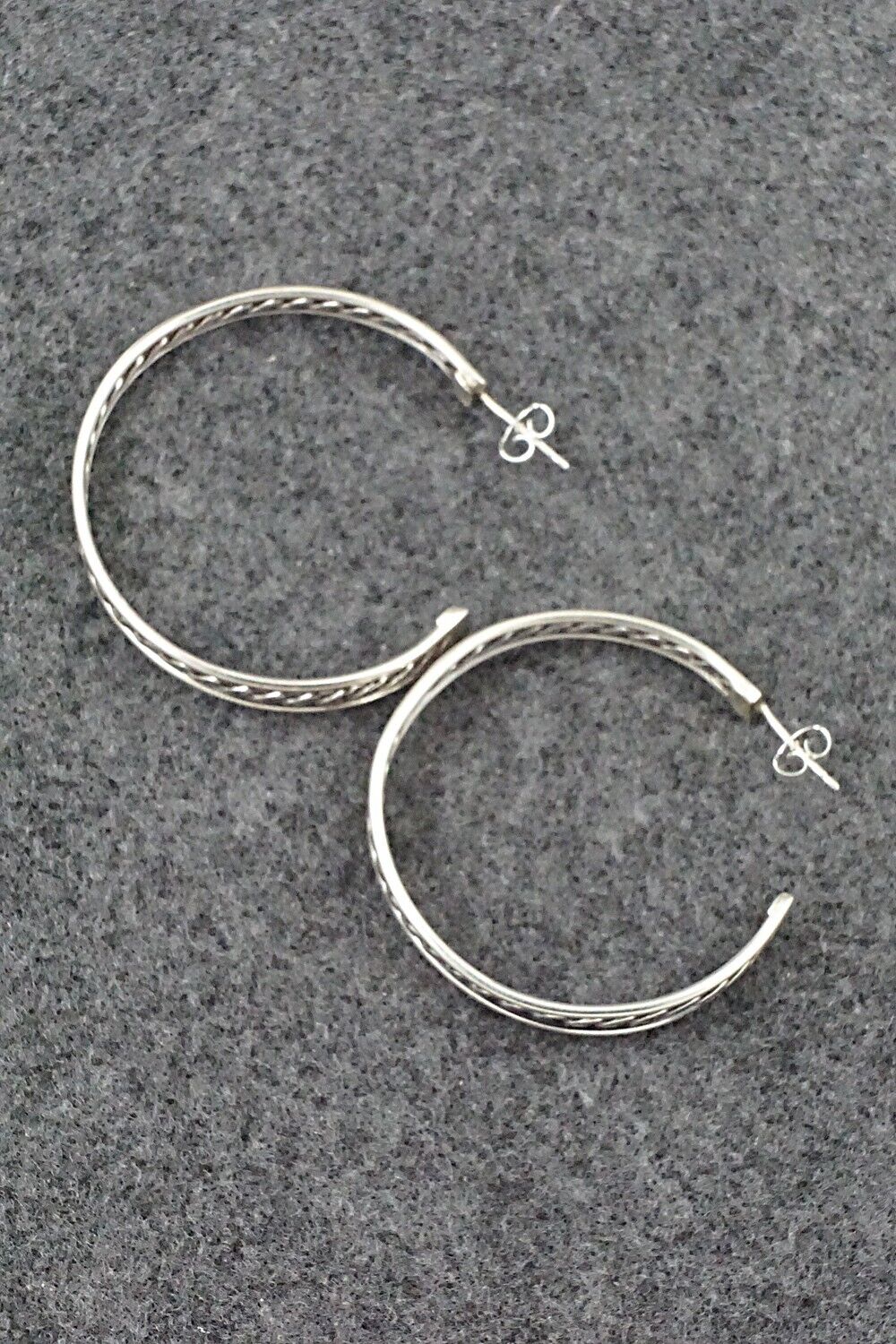 Sterling Silver Hoop Earrings - Elaine Tahe