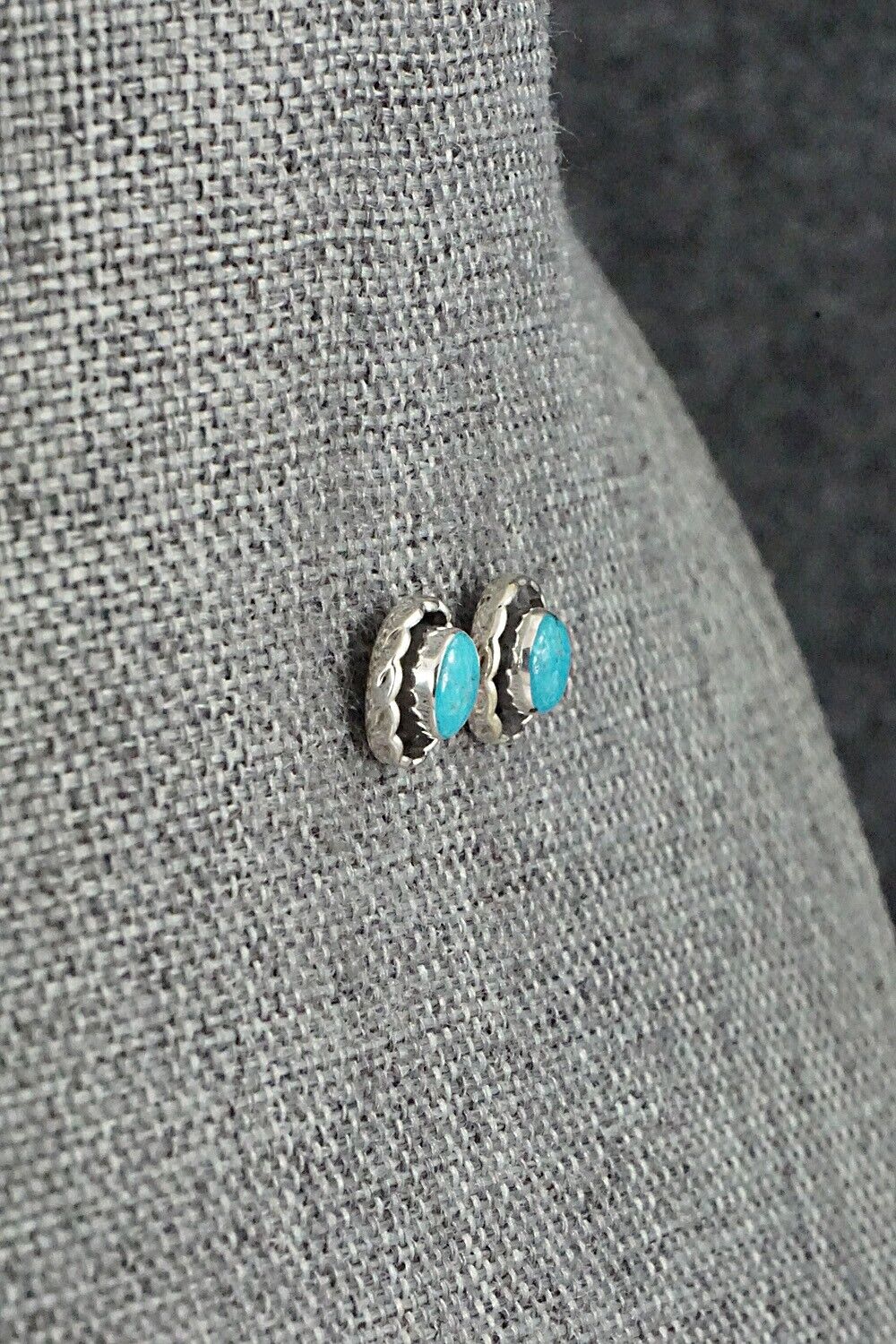 Turquoise & Sterling Silver Earrings - Carina Leekity