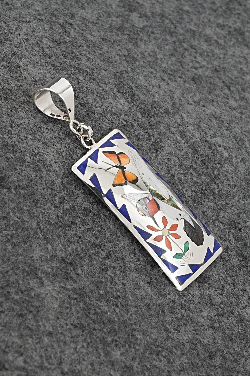 Multi-Stone & Sterling Silver Pendant - Quinton Quam Sr.
