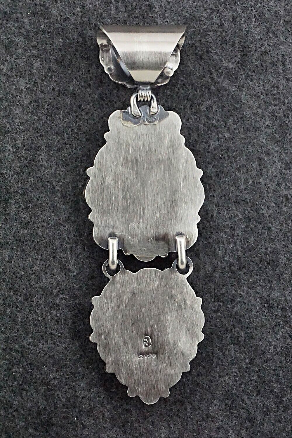 Turquoise & Sterling Silver Pendant - Raymond Delgarito