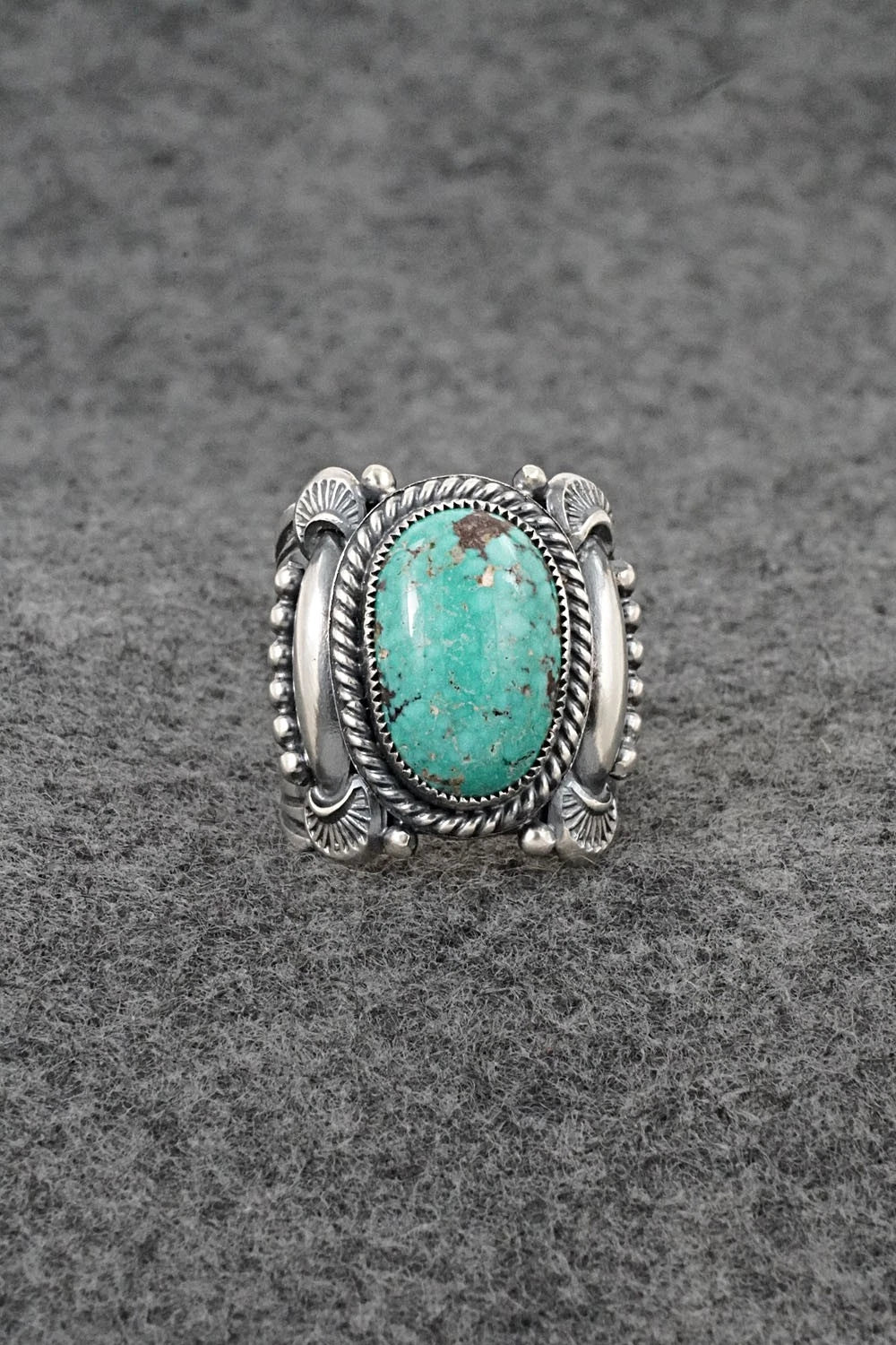 Turquoise & Sterling Silver Ring - Delbert Gordon - Size 7