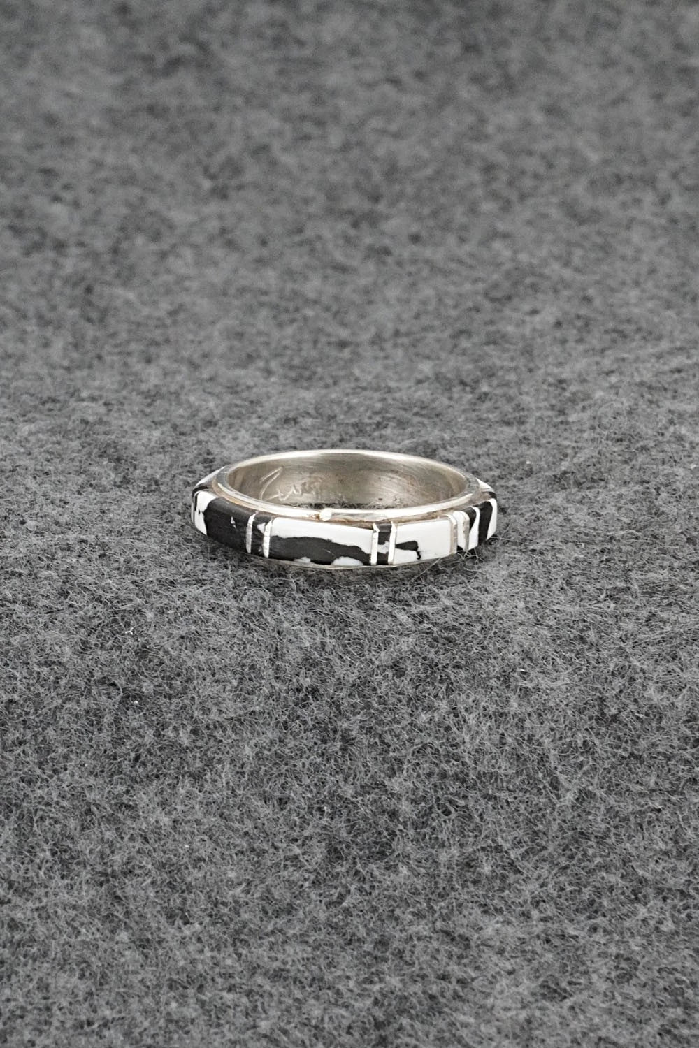 White Buffalo & Sterling Silver Ring - Terrance Panteah - Size 9