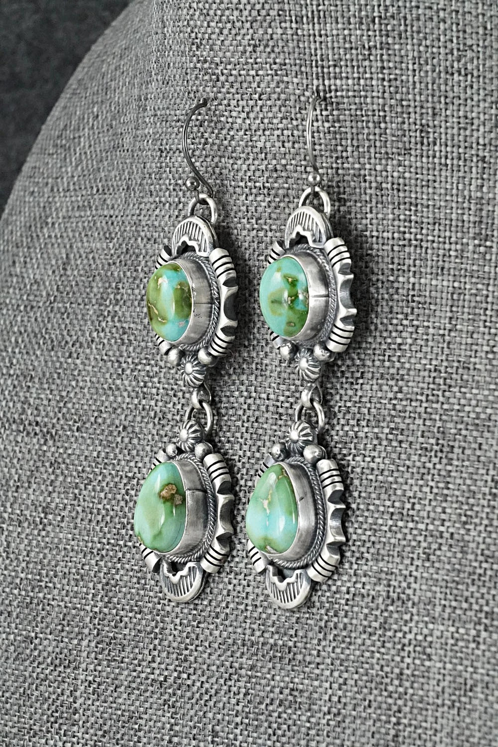 Turquoise & Sterling Silver Squash Blossom Set - Jackson Hoskie