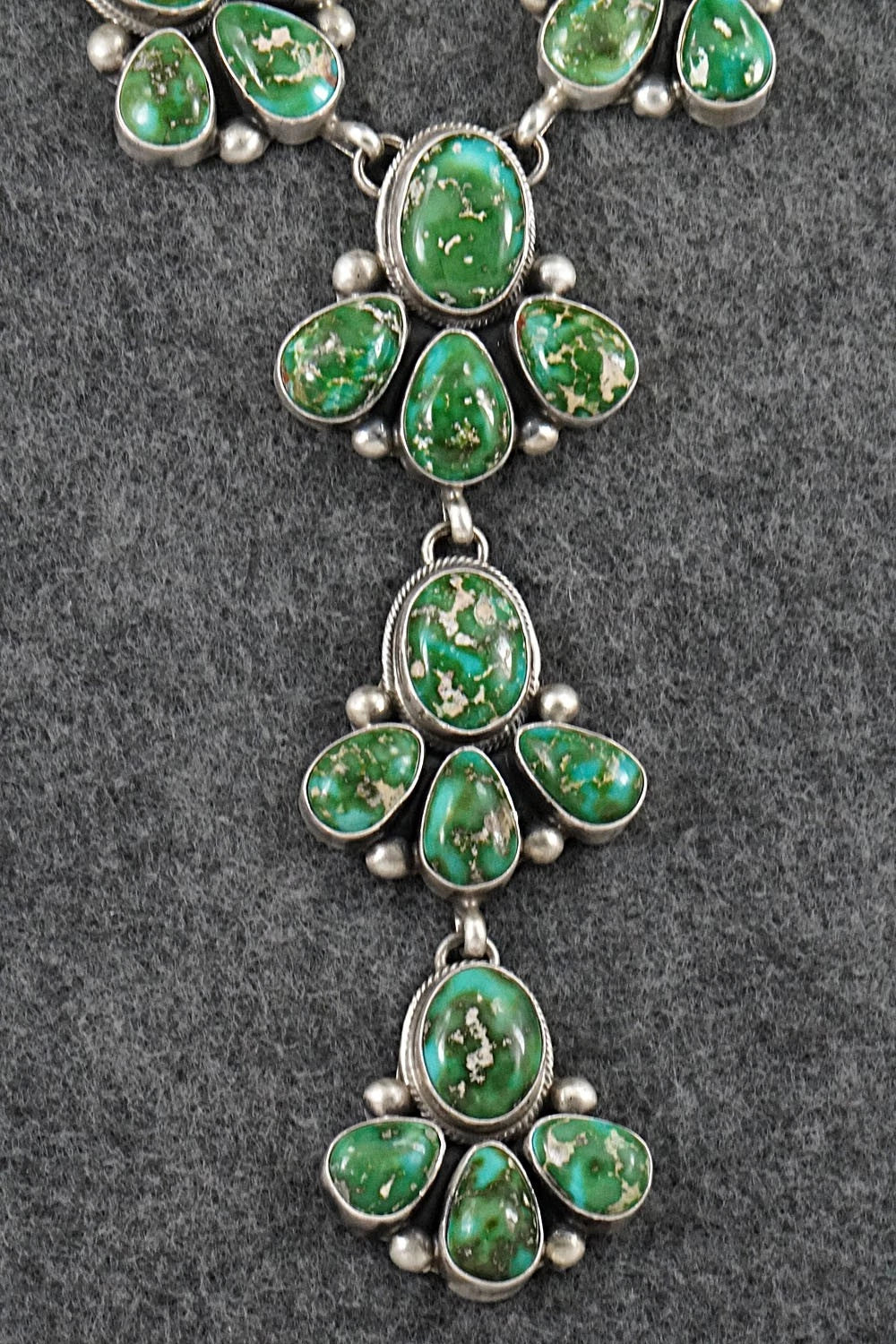 Turquoise & Sterling Silver Necklace and Earrings Set - Kathleen Livingston